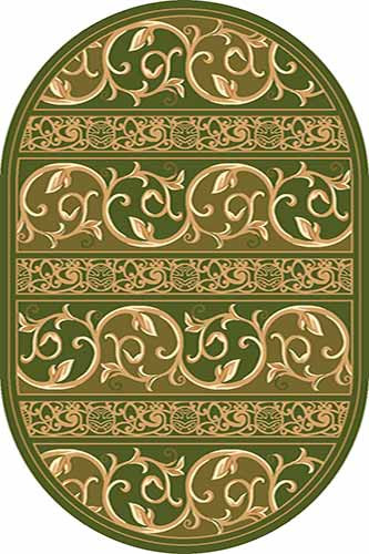 Овальный ковер KAMEA carving 0986 GREEN Российский ковер Камея Карвинг фабрики Меринос 0986 GREEN Цена указана за 1 квадратный метр