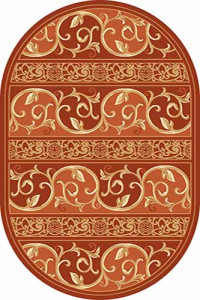 Овальный ковер KAMEA carving 0986 TERRA