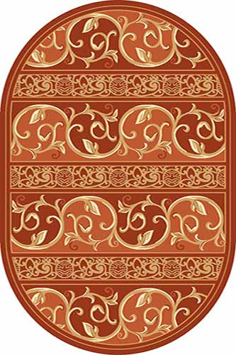Овальный ковер KAMEA carving 0986 TERRA Российский ковер Камея Карвинг фабрики Меринос 0986 TERRA Цена указана за 1 квадратный метр
