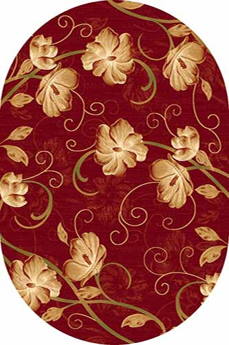 Овальный ковер KAMEA carving 1059 RED Российский ковер Камея Карвинг фабрики Меринос 1059 RED Цена указана за 1 квадратный метр