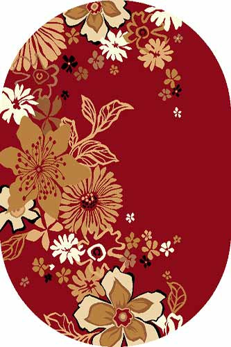 Овальный ковер LAGUNA D116 RED Российский ковер ЛАГУНА фабрики Меринос D116 RED Цена указана за 1 квадратный метр