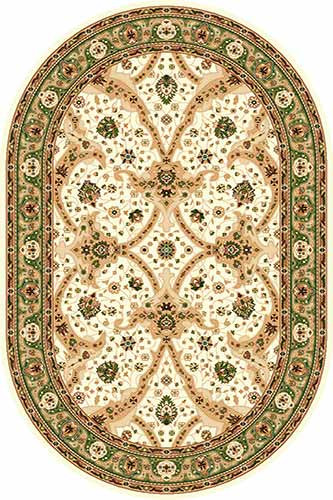 Овальный ковер LAGUNA D140 CREAM-GREEN Российский ковер ЛАГУНА фабрики Меринос D140 CREAM-GREEN Цена указана за 1 квадратный метр