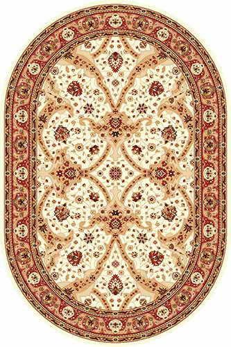 Овальный ковер LAGUNA D140 CREAM-RED Российский ковер ЛАГУНА фабрики Меринос D140 CREAM-RED Цена указана за 1 квадратный метр