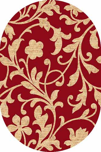 Овальный ковер LAGUNA D184 RED Российский ковер ЛАГУНА фабрики Меринос D184 RED Цена указана за 1 квадратный метр