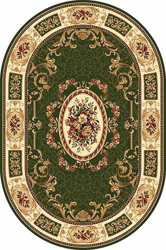 Овальный ковер DA VINCI D029 GREEN Российский ковер DA VINCI фабрики Меринос D029 GREEN Цена указана за 1 квадратный метр