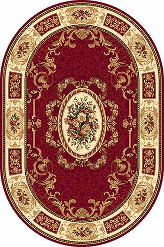 Овальный ковер DA VINCI D029 RED Российский ковер DA VINCI фабрики Меринос D029 RED Цена указана за 1 квадратный метр