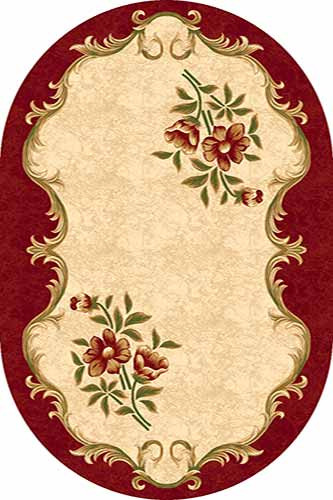 Овальный ковер KAMEA carving 5277 RED Российский ковер Камея Карвинг фабрики Меринос 5277 RED Цена указана за 1 квадратный метр