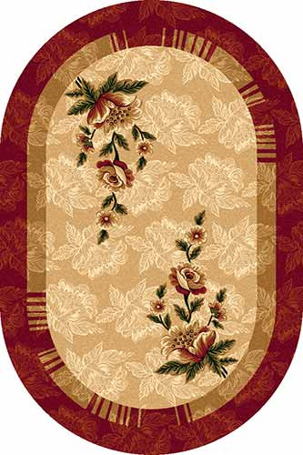 Овальный ковер DA VINCI D042 RED Российский ковер DA VINCI фабрики Меринос D042 RED Цена указана за 1 квадратный метр