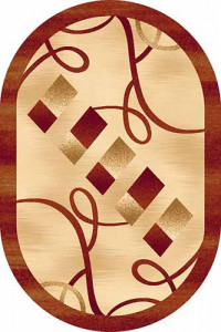 Овальный ковер DA VINCI D054 BEIGE-RED