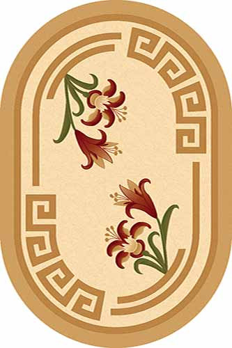 Овальный ковер KAMEA carving 5280 BEIGE Российский ковер Камея Карвинг фабрики Меринос 5280 BEIGE Цена указана за 1 квадратный метр