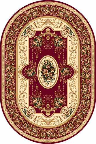 Овальный ковер DA VINCI D084 RED Российский ковер DA VINCI фабрики Меринос D084 RED Цена указана за 1 квадратный метр
