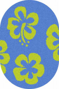 Овальный ковер SHAGGY ULTRA S605 BLUE-GREEN