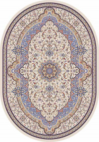 Овальный ковер MASHHAD D208 CREAM-BLUE