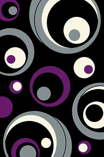 Прямоугольный ковер VISION DELUXE carving V815 BLACK-VIOLET Российский ковер ВИЖН ДЕЛЮКС фабрики Меринос V815 BLACK-VIOLET Цена указана за 1 квадратный метр