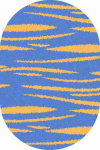 Овальный ковер SHAGGY ULTRA S608 BLUE-YELLOW
