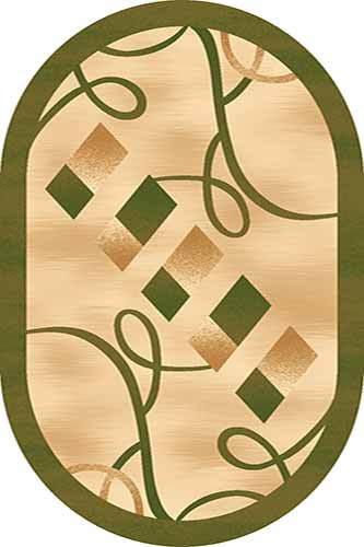 Овальный ковер KAMEA carving D054 GREEN Российский ковер Камея Карвинг фабрики Меринос D054 GREEN Цена указана за 1 квадратный метр