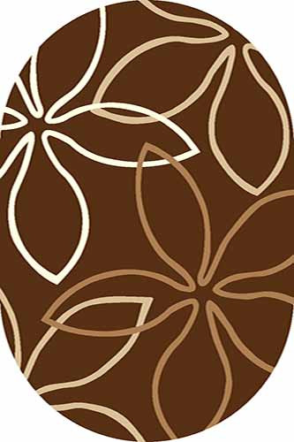 Овальный ковер SUNRISE V806 BROWN Российский ковер САНРАЙЗ фабрики Меринос V806 BROWN Цена указана за 1 квадратный метр