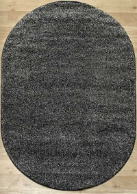 Овальный ковер PLATINUM T600 GRAY-BLACK