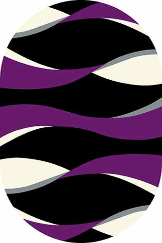 Овальный ковер VISION DELUXE carving V811 BLACK-VIOLET Российский ковер ВИЖН ДЕЛЮКС фабрики Меринос V811 BLACK-VIOLET Цена указана за 1 квадратный метр